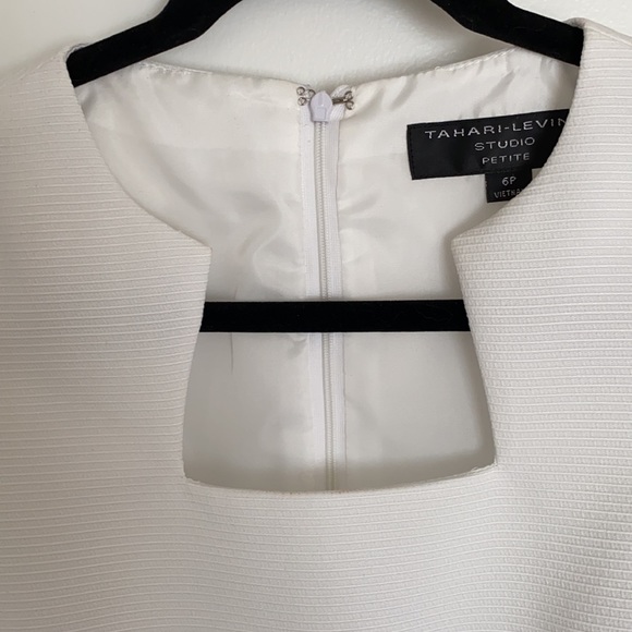 TAHARI-LEVIN STUDIO Slimming Navy/White Dress - Picture 4 of 7